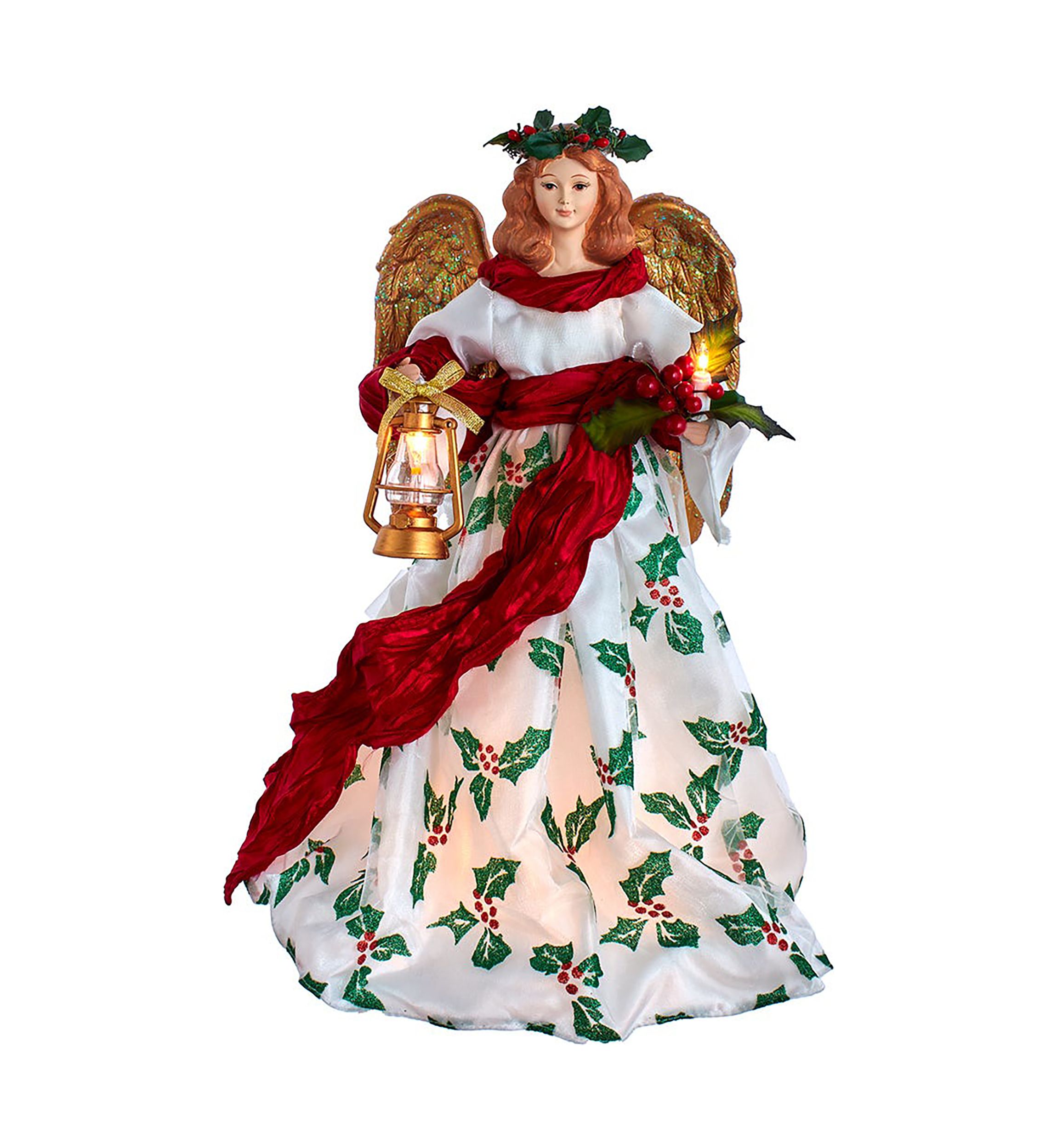 16-Inch 10-Light Holiday Formal Angel Tree Topper