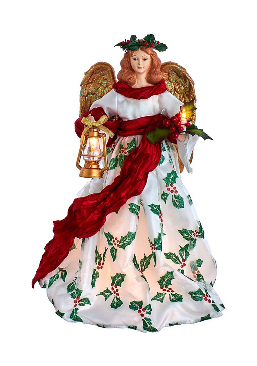 16-Inch 10-Light Holiday Formal Angel Tree Topper