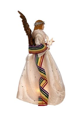 14-Inch 10-Light Pride Angel Tree Topper