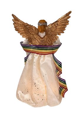 14-Inch 10-Light Pride Angel Tree Topper