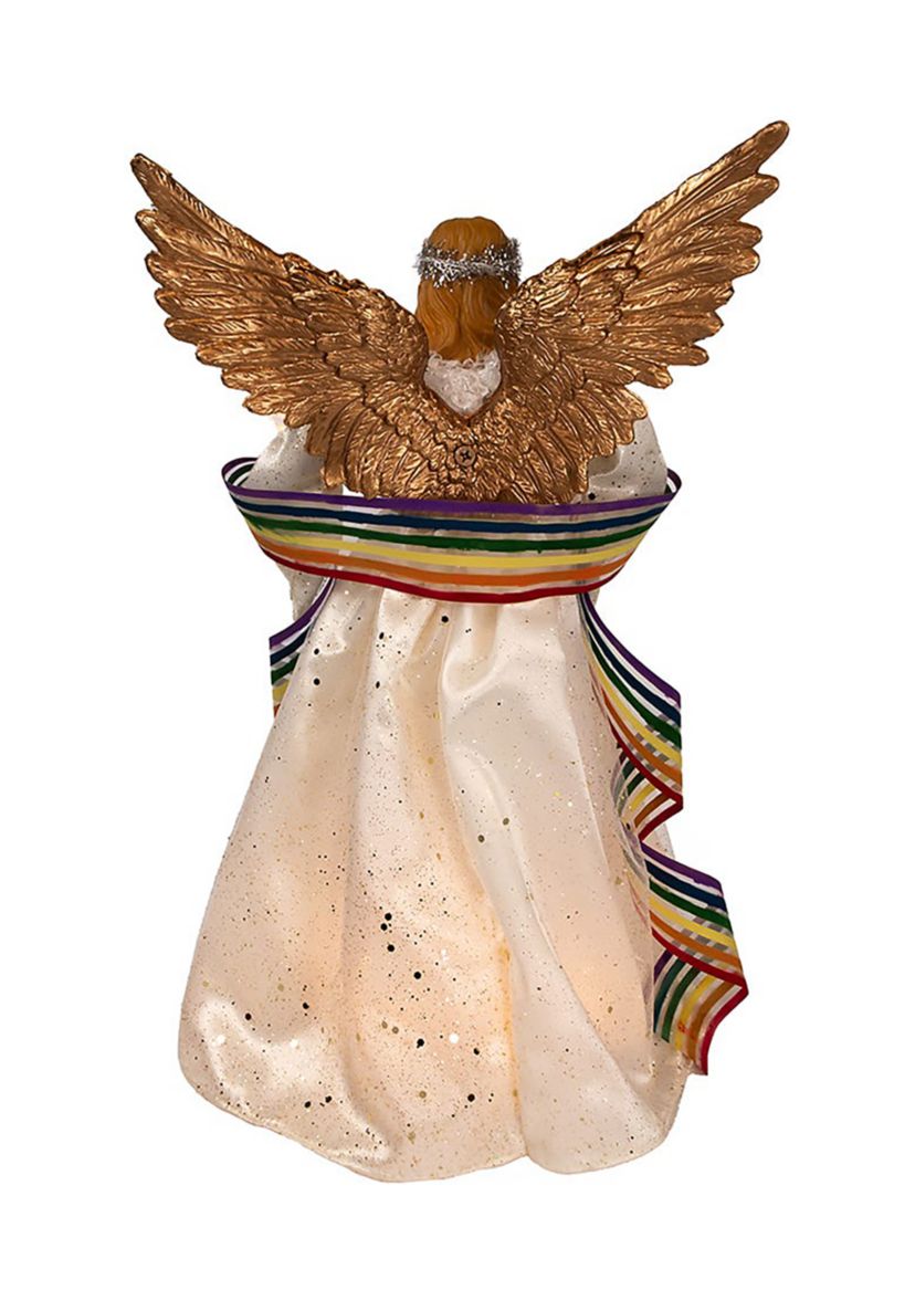 14-Inch 10-Light Pride Angel Tree Topper