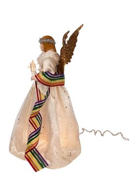 14-Inch 10-Light Pride Angel Tree Topper