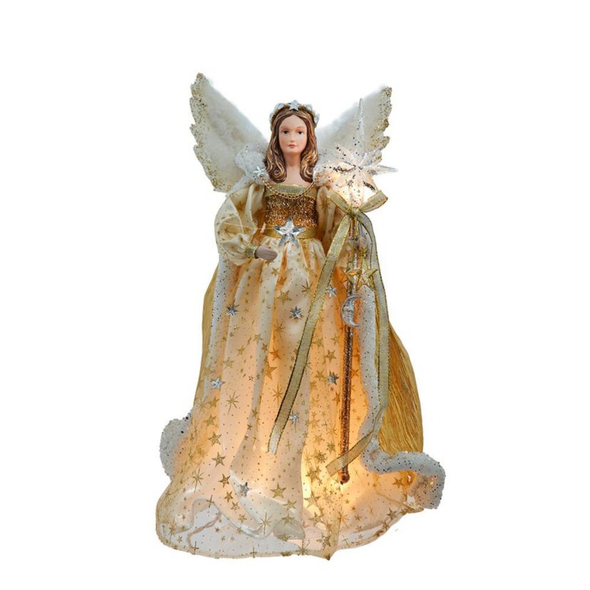 16-Inch UL 10-Light Celestial Angel Tree Topper