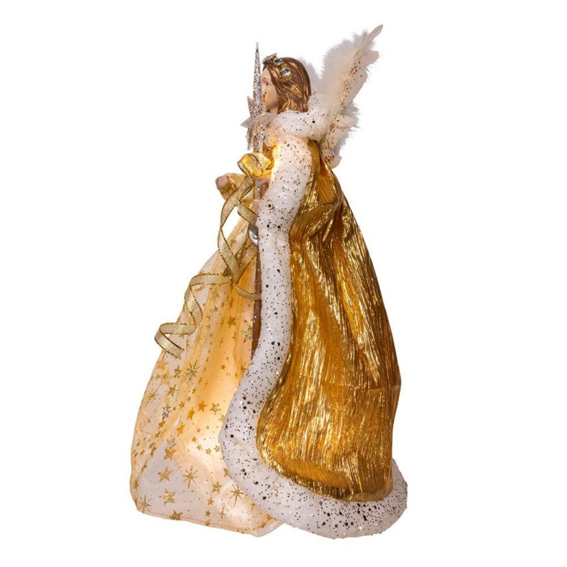 16-Inch UL 10-Light Celestial Angel Tree Topper
