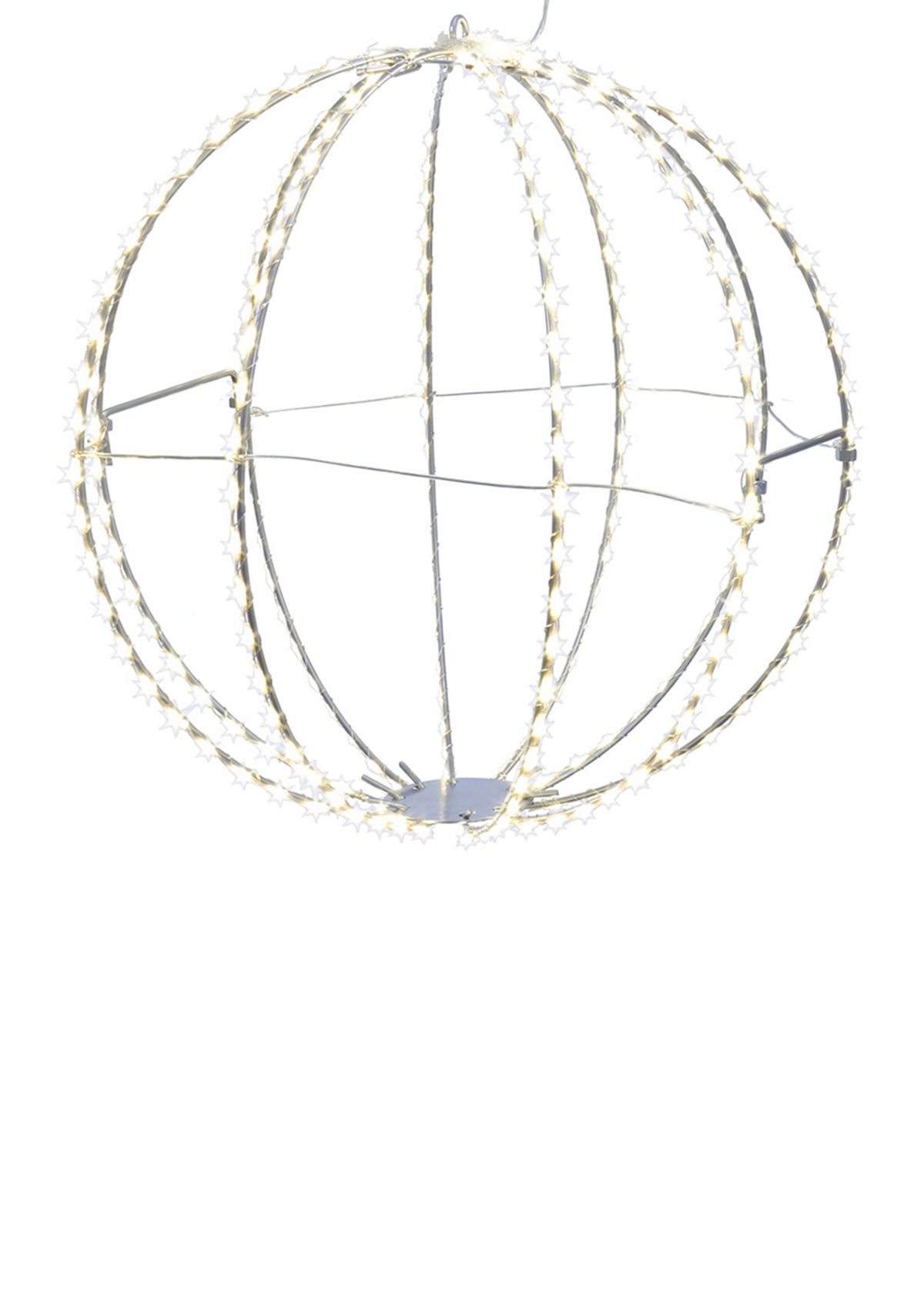 12 Inch Warm White LED Foldable Metal Sphere 