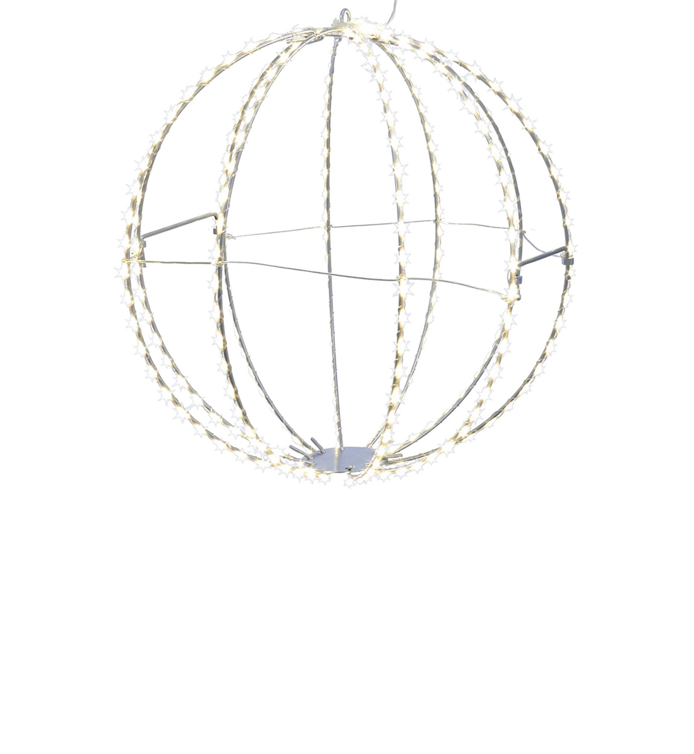 12 Inch Warm White LED Foldable Metal Sphere 