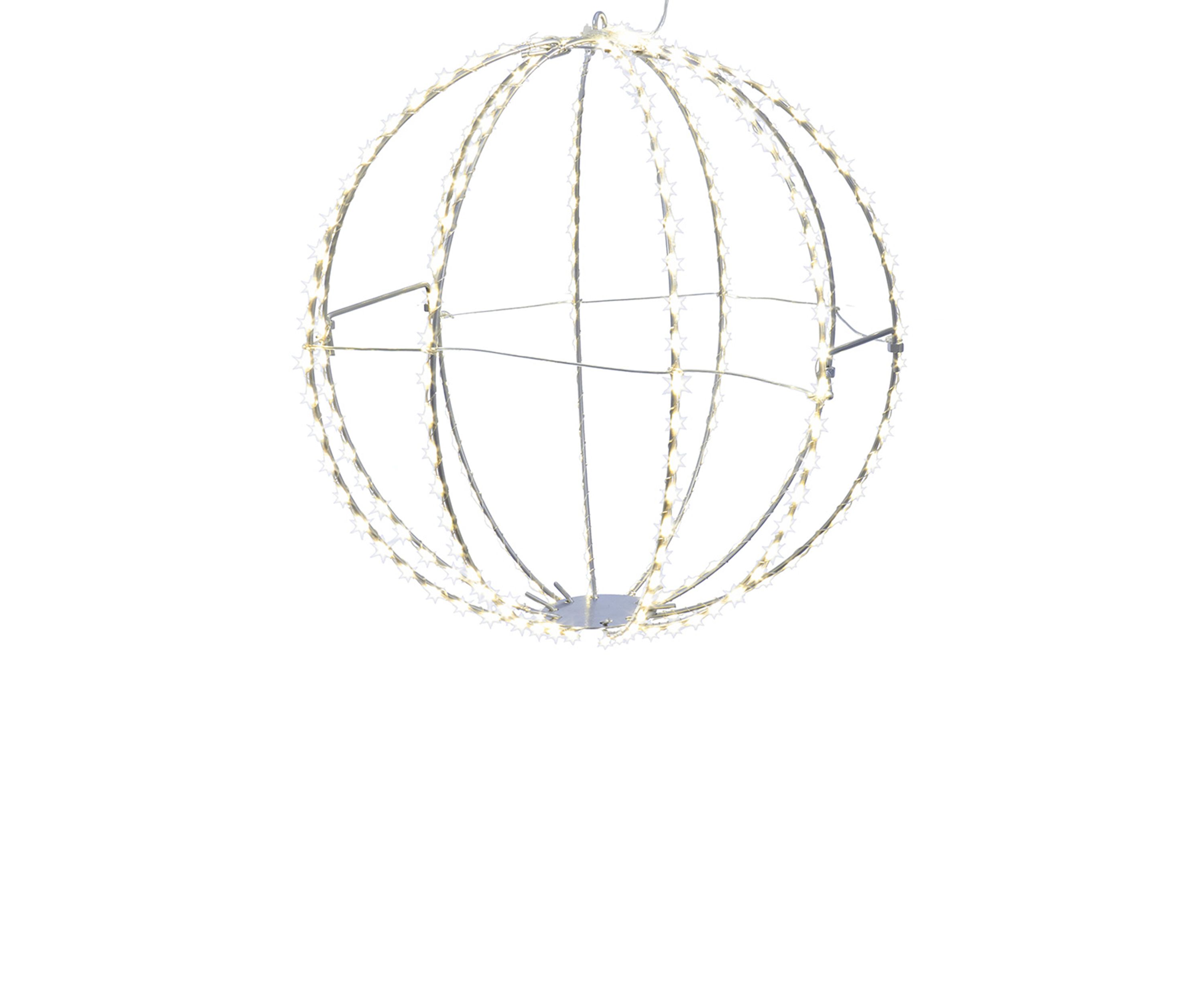 12 Inch Warm White LED Foldable Metal Sphere 