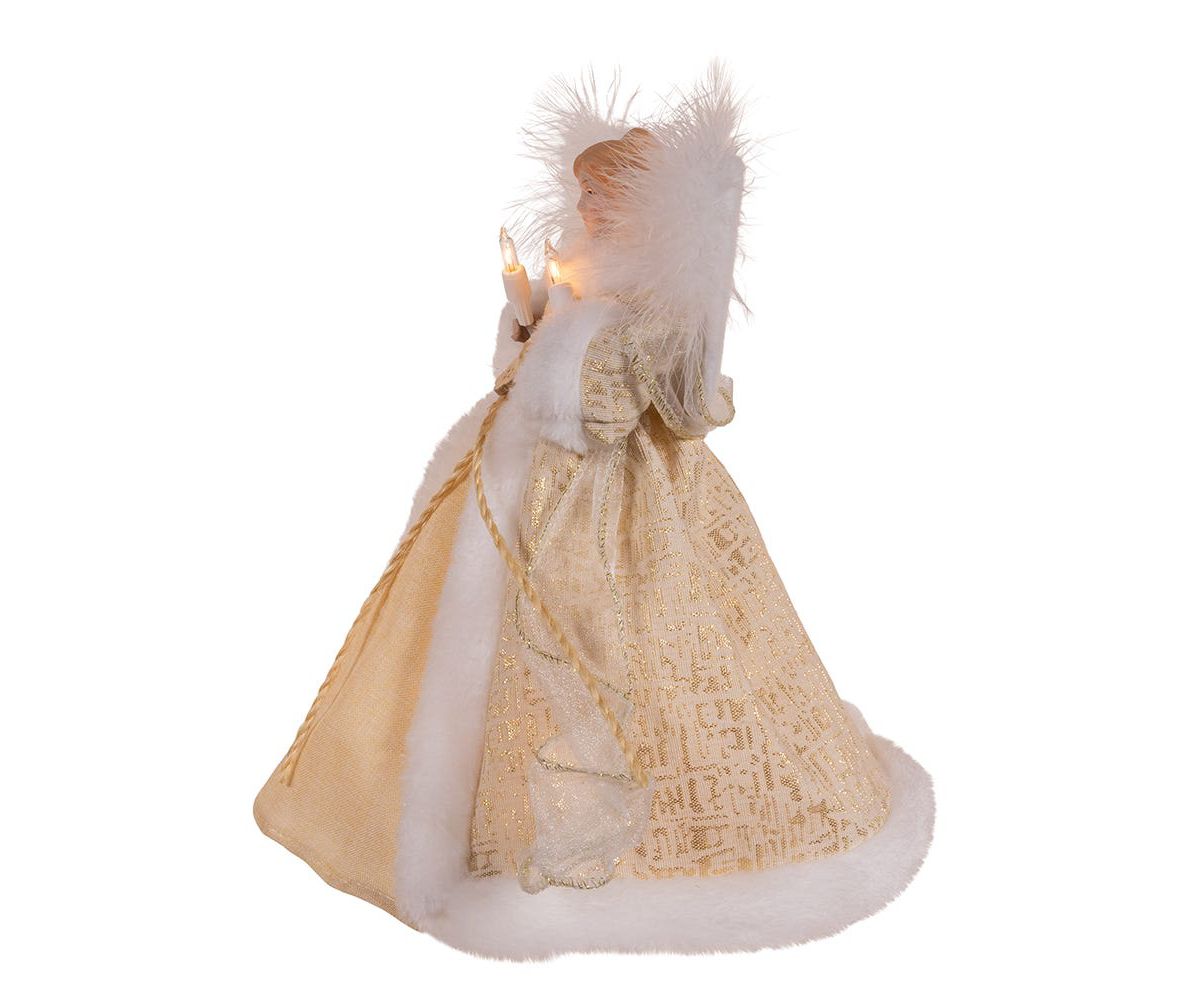 Kurt Adler 10-Inch 10-Light Natural Angel Tree Topper