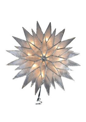 Silver Sunburst Capiz Lighted Treetop