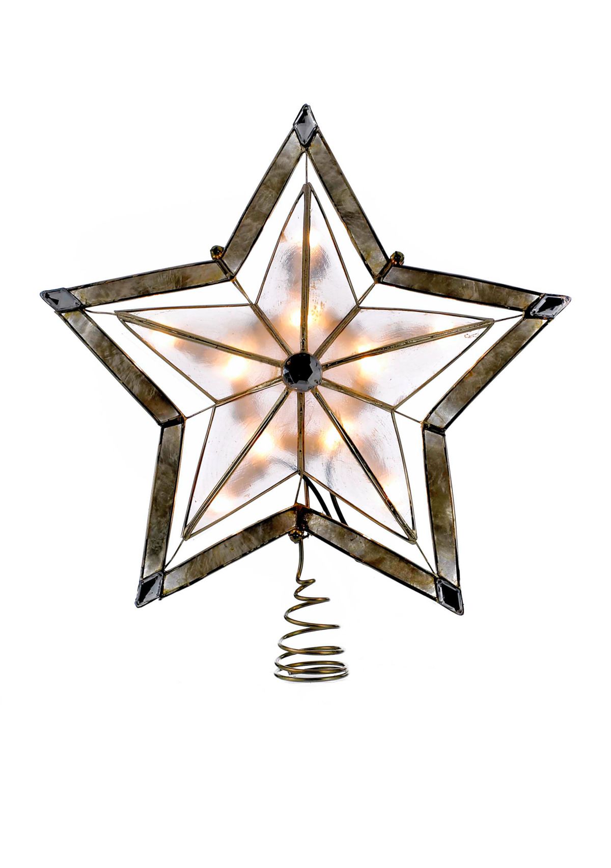 5-Point Large Star with Smoke Capiz Treetop