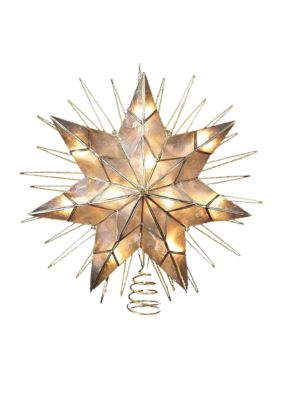 7-Point Natural Capiz Star Lighted Treetop