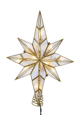  10 Light 11.4 Inch Capiz Bethlehem Star Treetop 