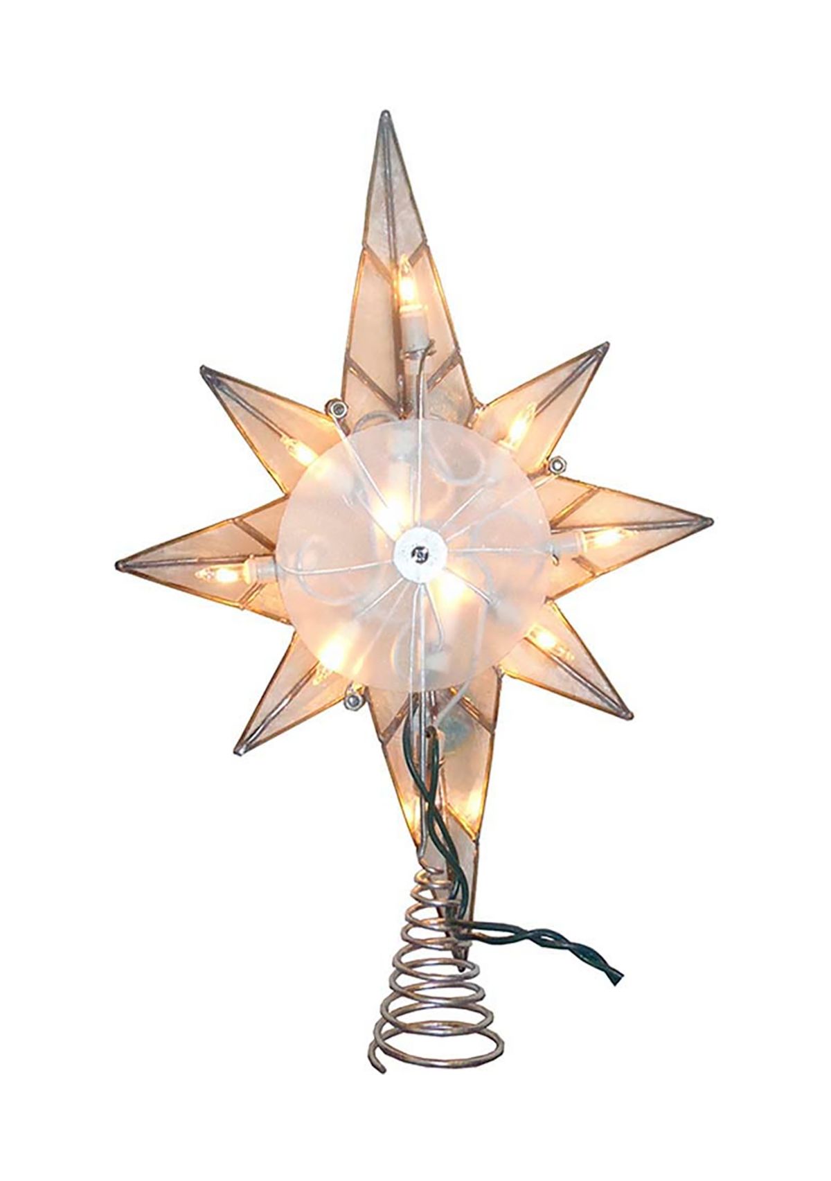  10-Light Capiz Bethlehem Star with Seahorse Treetop 