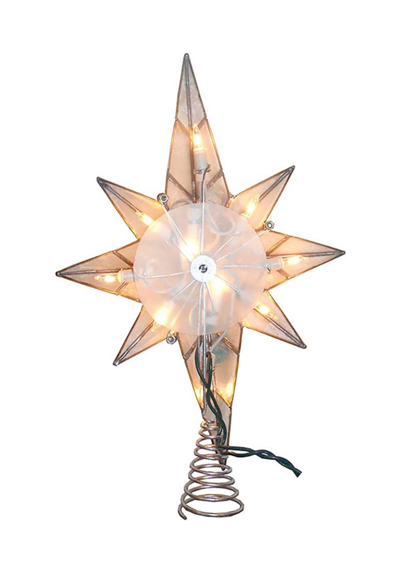  10-Light Capiz Bethlehem Star with Seahorse Treetop 