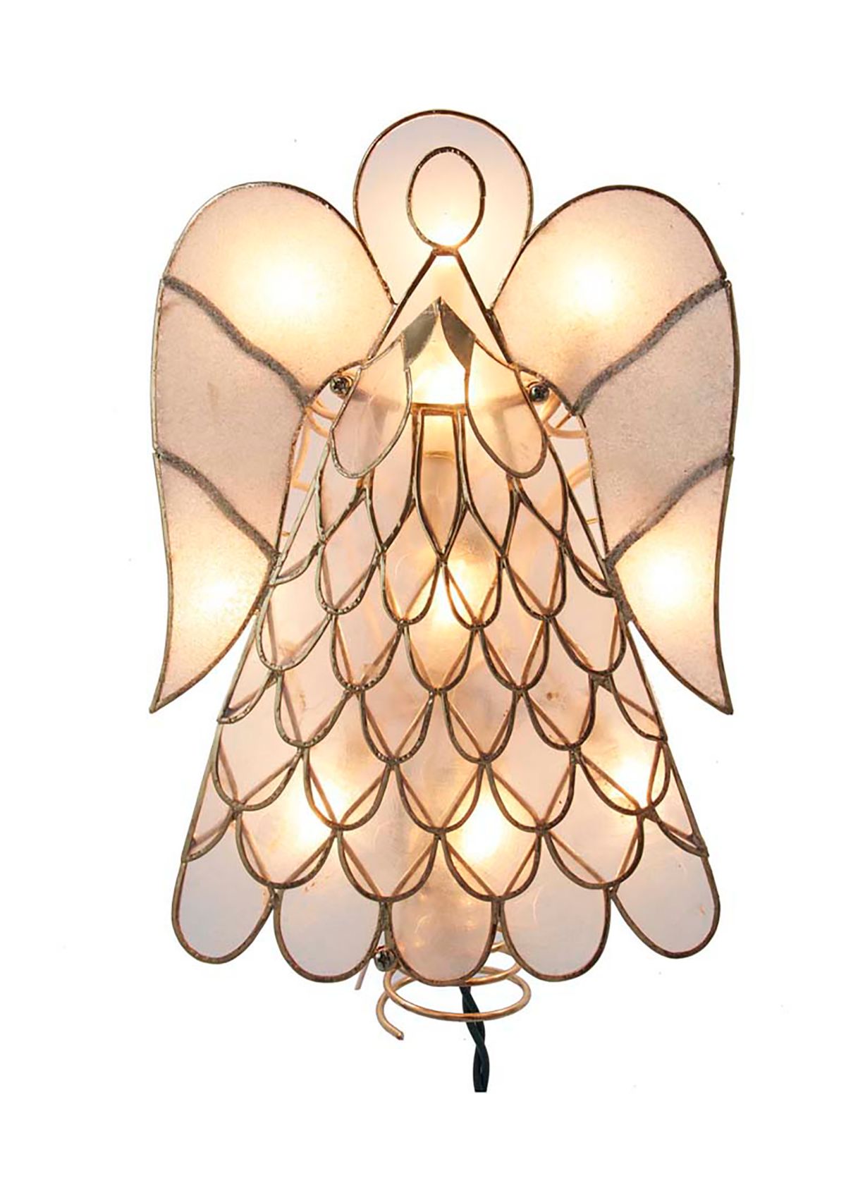 10 Light Capiz Angel Treetop