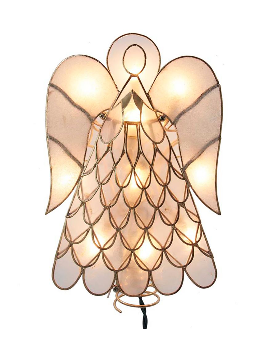 10 Light Capiz Angel Treetop