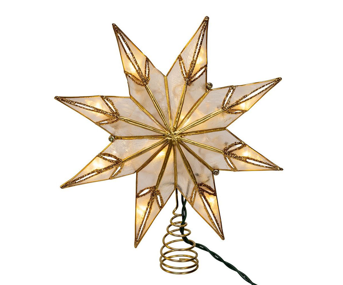 10L 8PT Capiz Clear Star Tree Topper