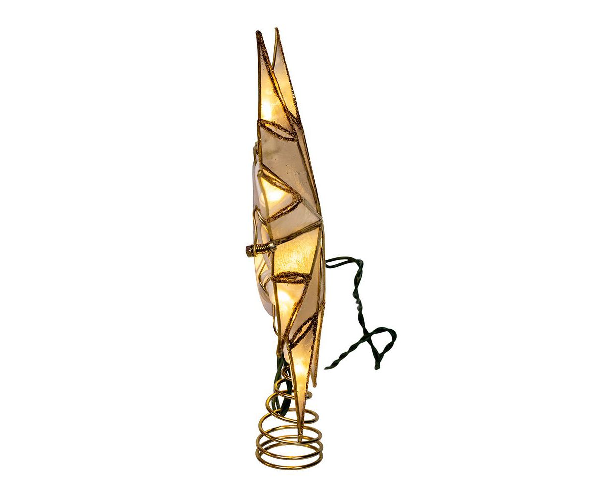 10L 8PT Capiz Clear Star Tree Topper