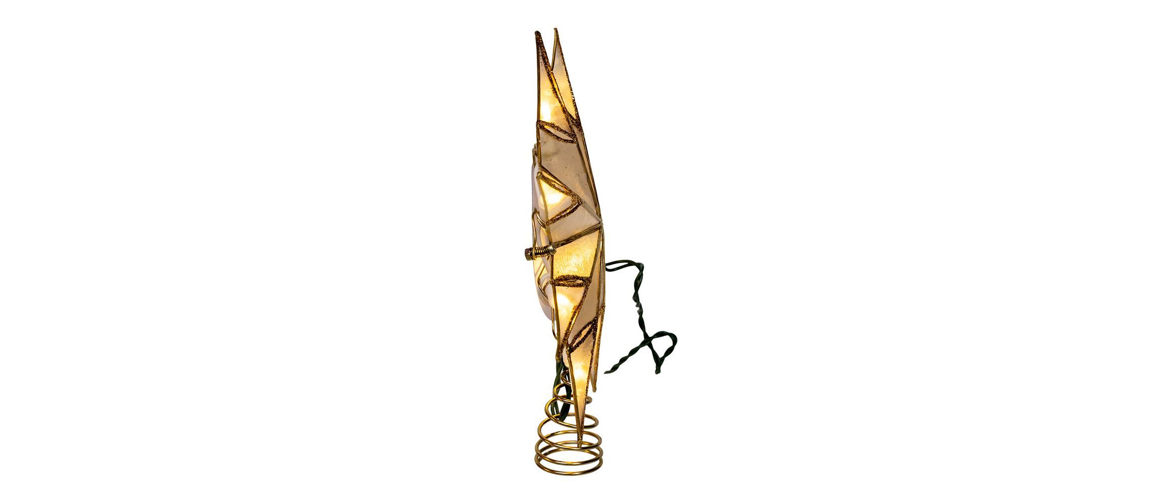 10L 8PT Capiz Clear Star Tree Topper