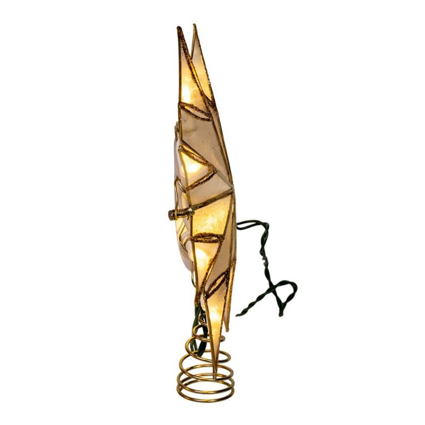 10L 8PT Capiz Clear Star Tree Topper