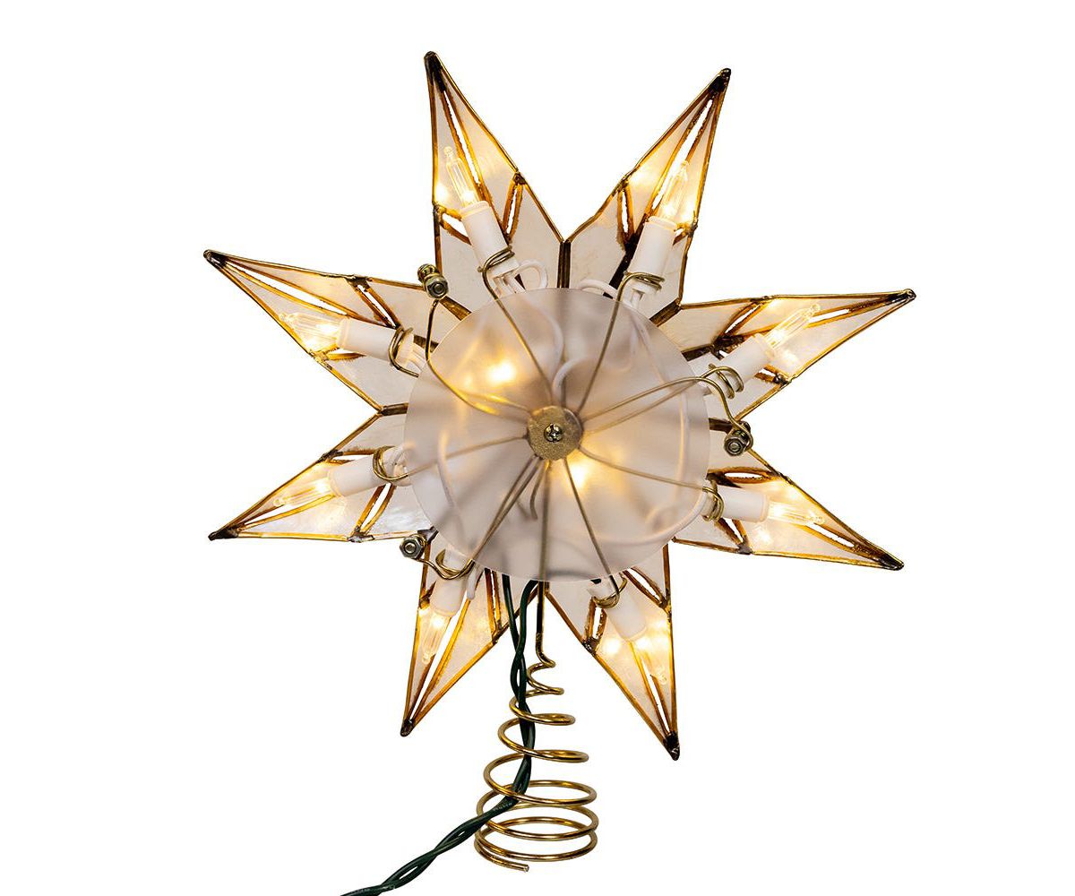 10L 8PT Capiz Clear Star Tree Topper