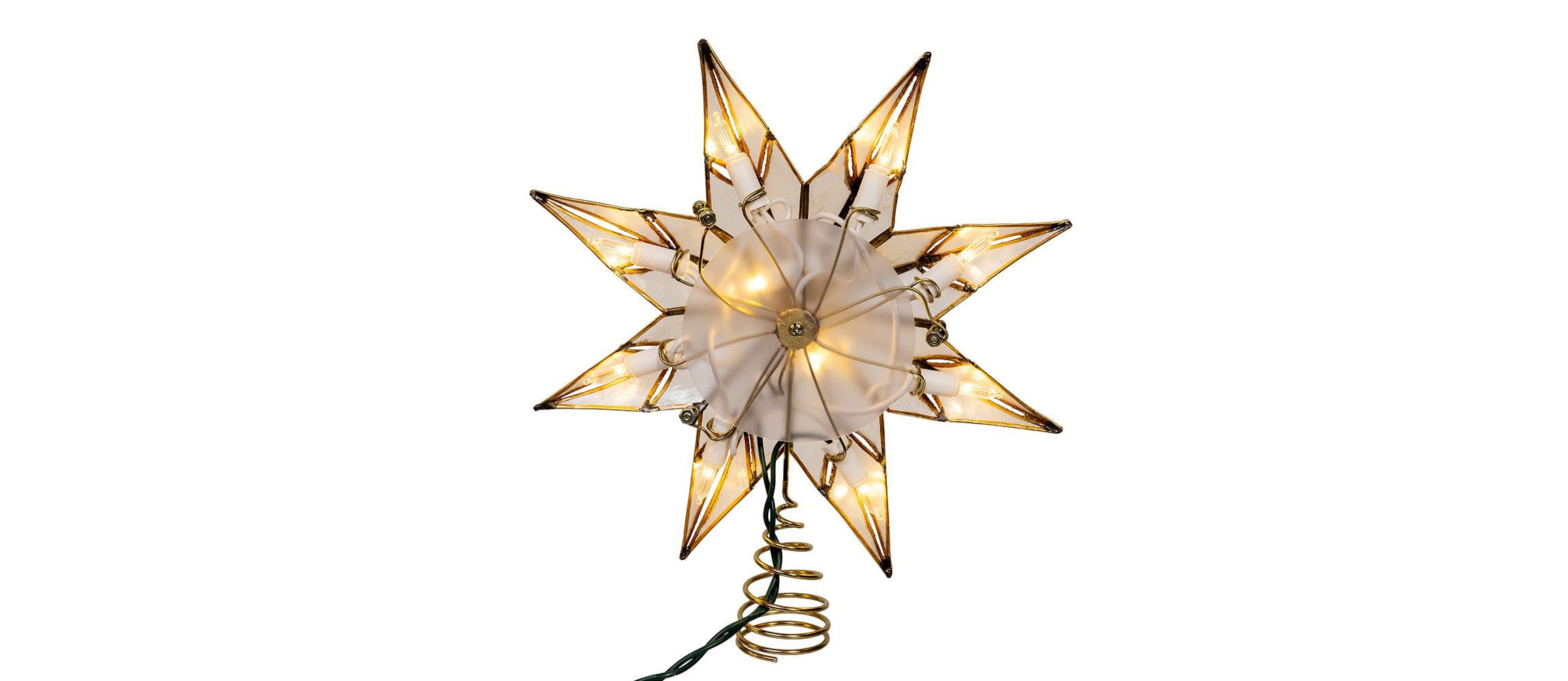 10L 8PT Capiz Clear Star Tree Topper