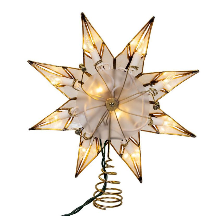 10L 8PT Capiz Clear Star Tree Topper