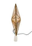10-Inch Gold and Iridescent Lighted Star Tree Topper