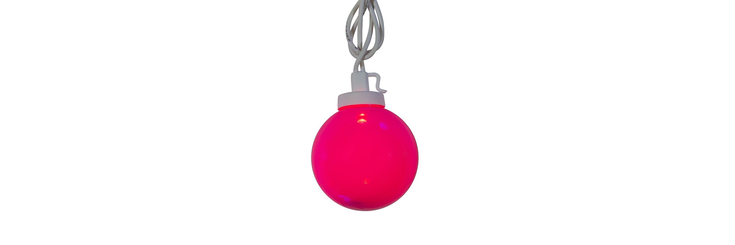 Kurt Adler 11.5-Foot UL 10-Light Multicolor LED Opaque G50 Light Set With White Wire