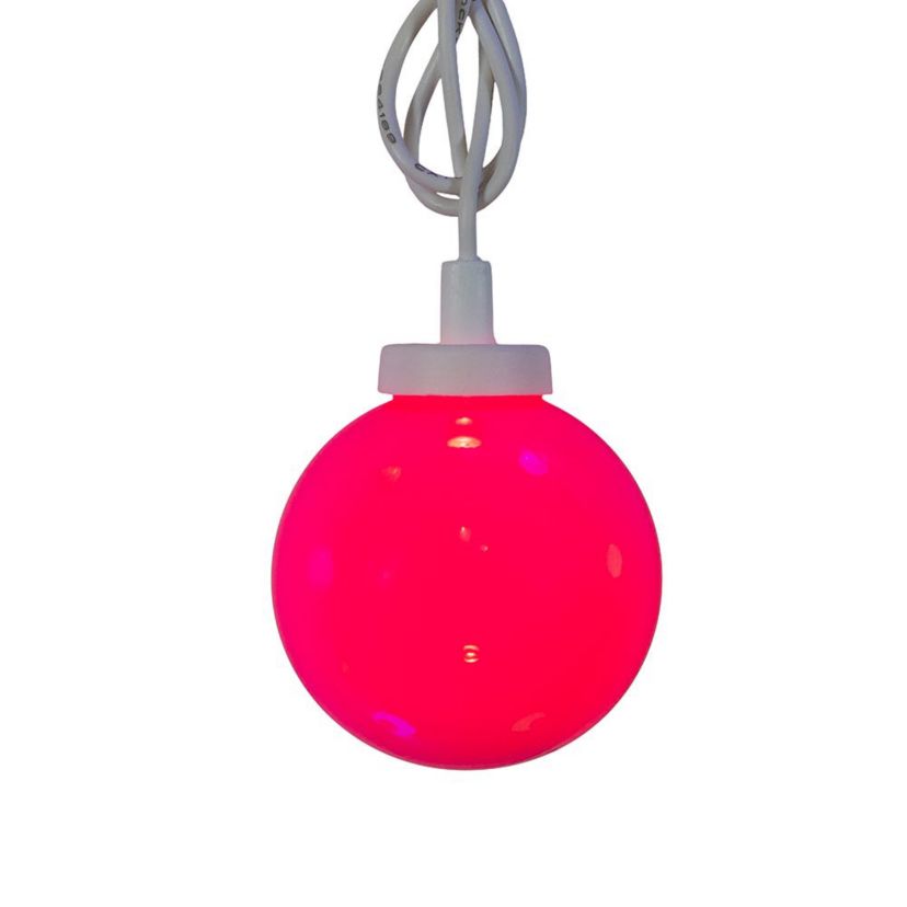 Kurt Adler 11.5-Foot UL 10-Light Multicolor LED Opaque G50 Light Set With White Wire