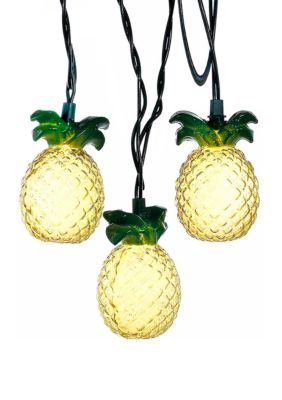 10-Light Glass-Look Pineapple Light Set