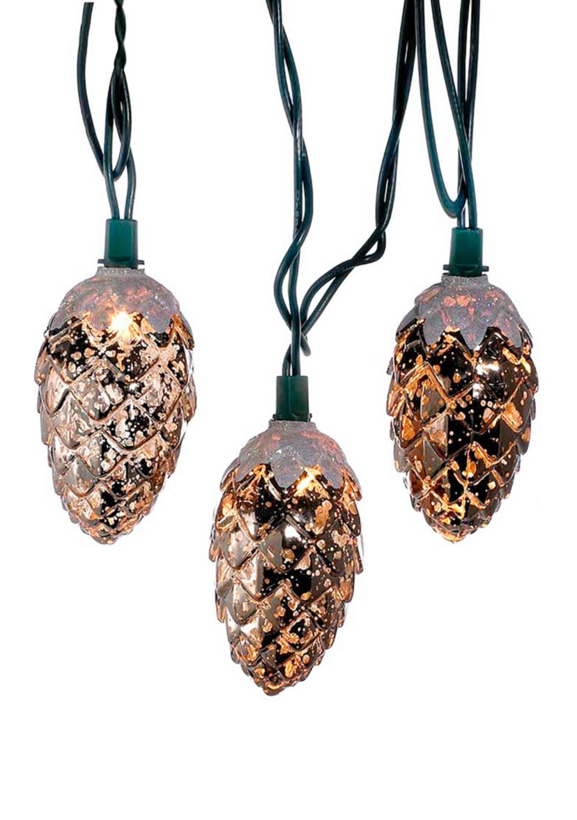 UL 10-Light Pinecone Light Set
