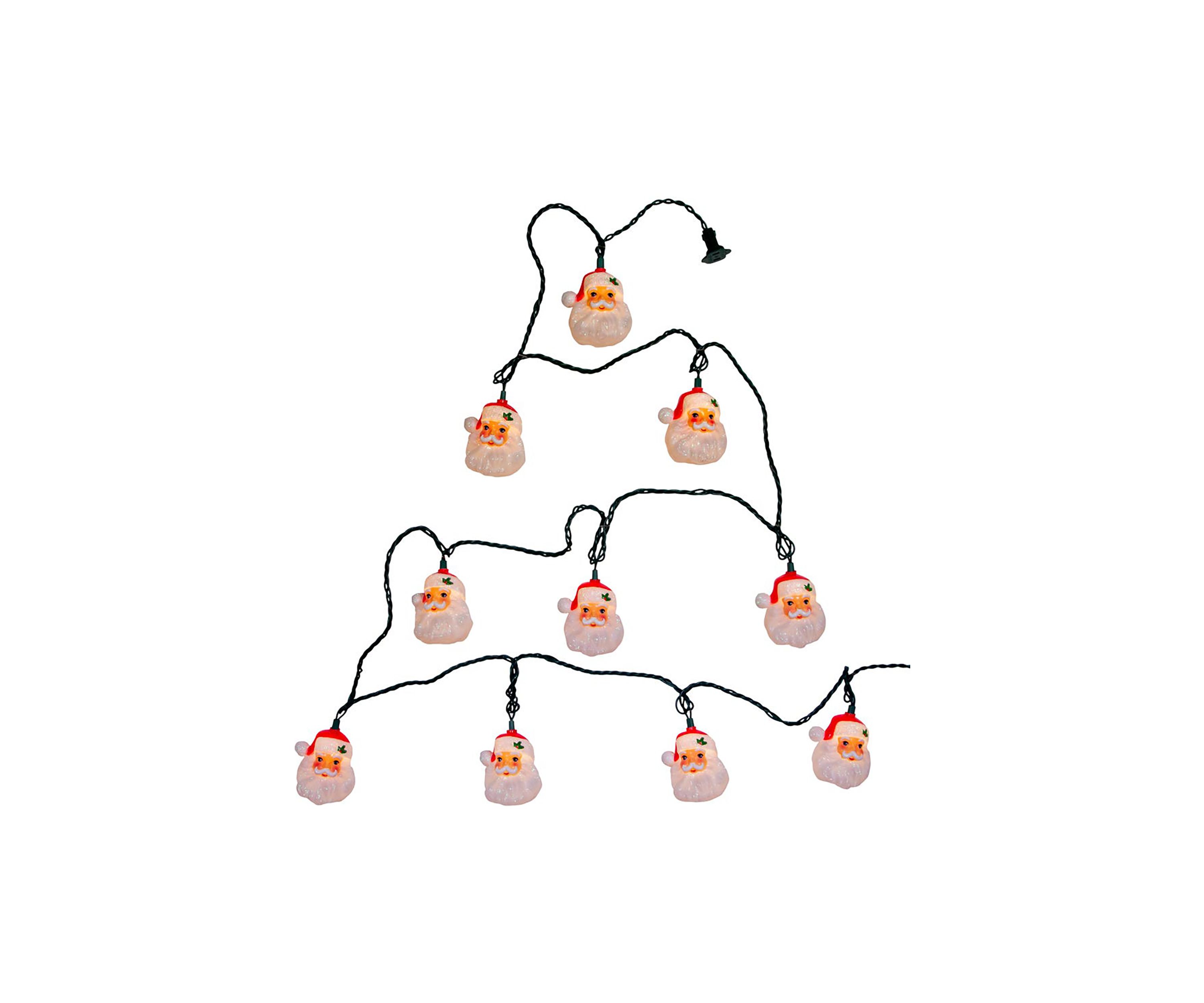 10L Santa Head Light Set