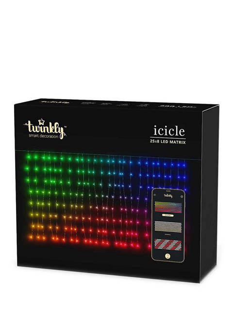 Twinkly™ LED 25-Drop 200-Light Icicle App Controlled Light Set 