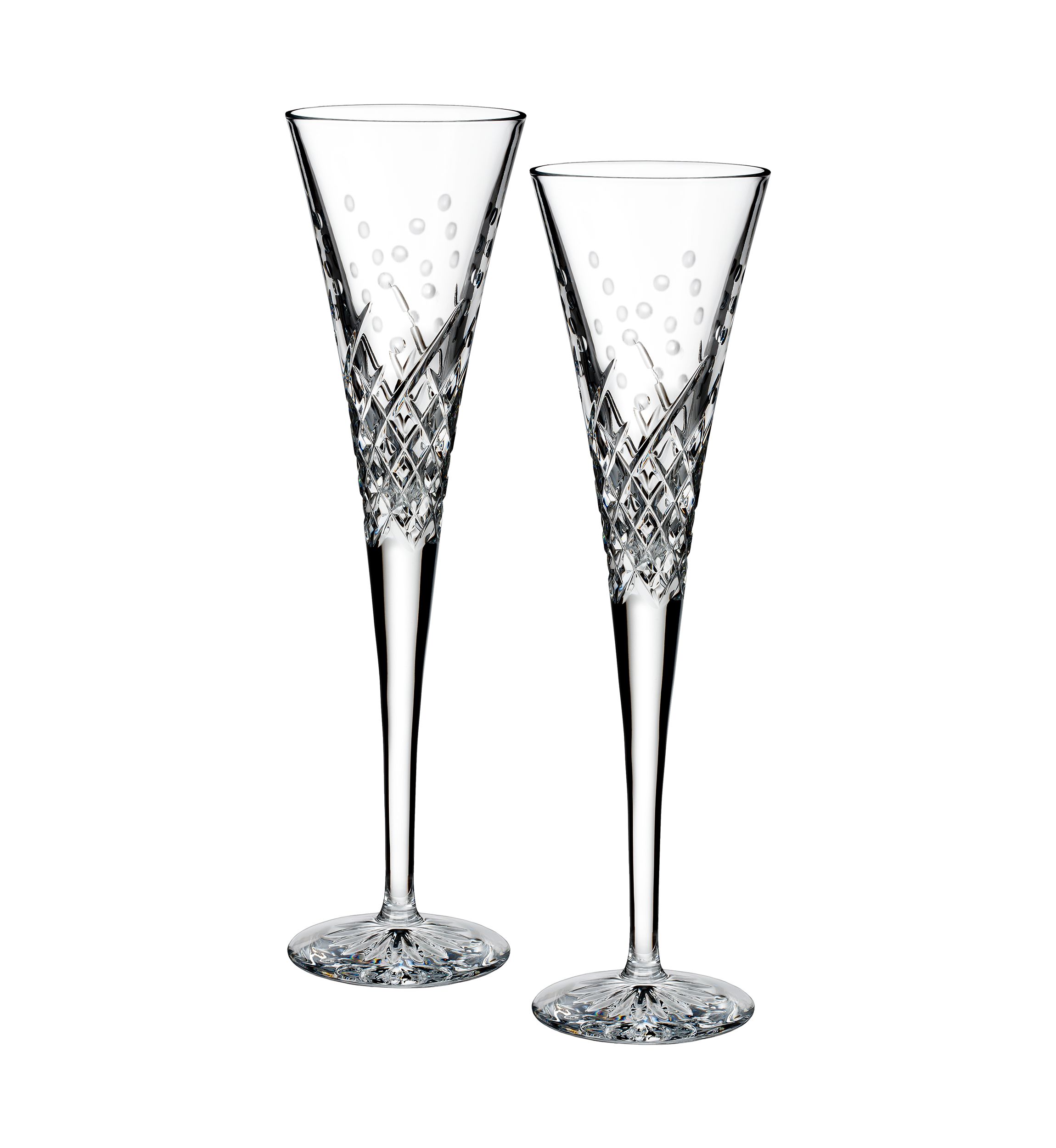  Wishes "Happy Celebrations" Toasting Flute Pair