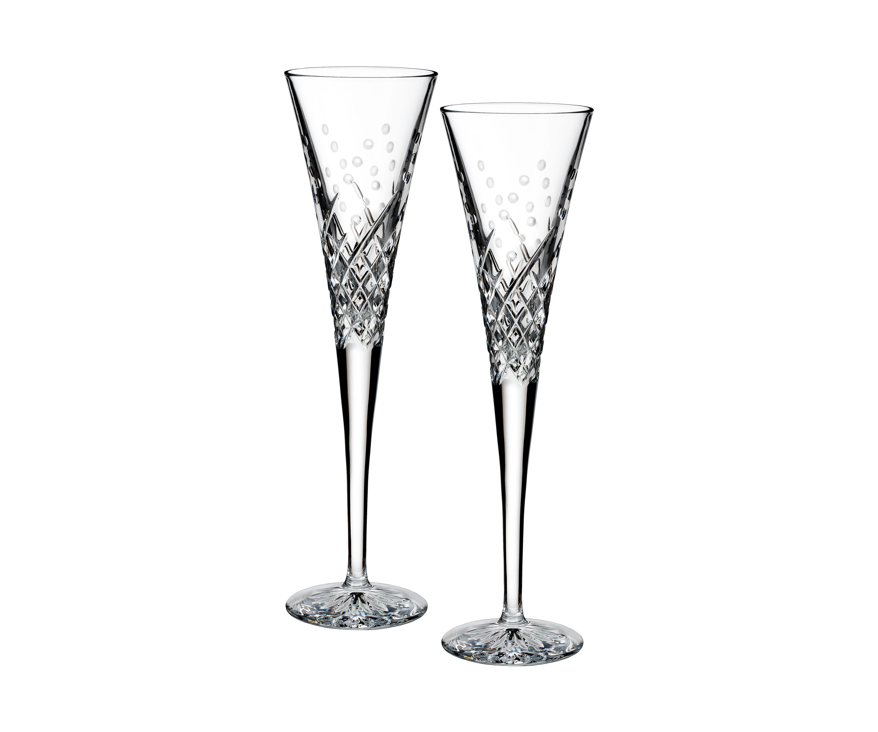  Wishes "Happy Celebrations" Toasting Flute Pair