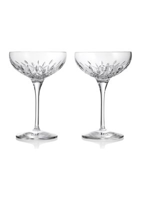 Lismore Essence Crystal Champagne Saucer - Set of 2