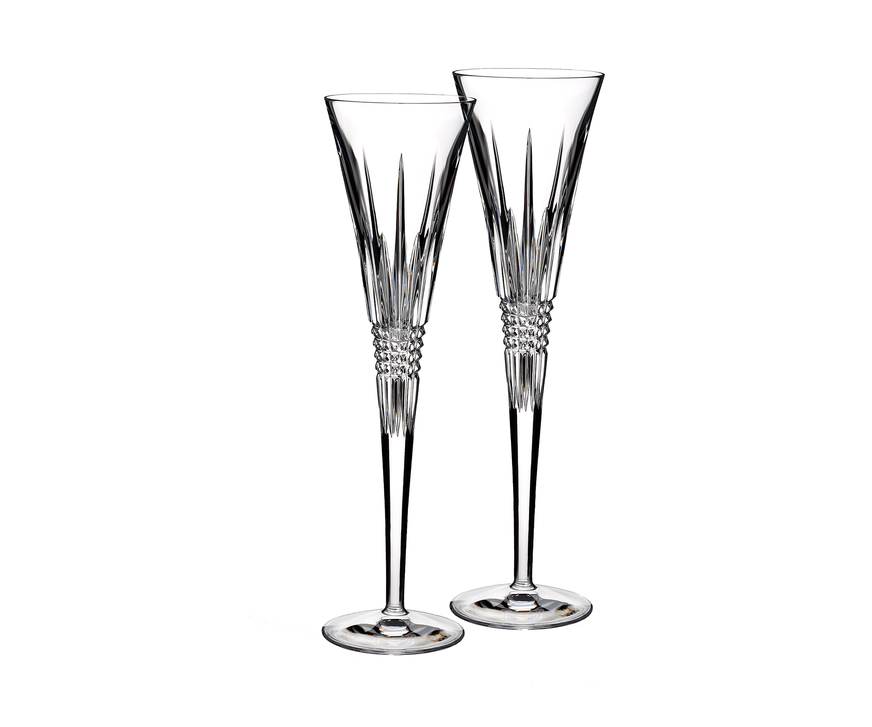 Lismore Diamond Toasting Flute Pair