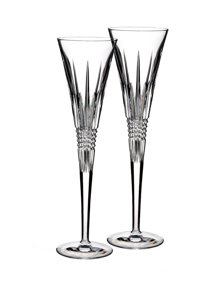 Lismore Diamond Toasting Flute Pair