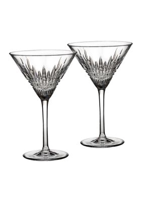Waterford Lismore Diamond Martini Glasses - 9 Ounce, Set of 2