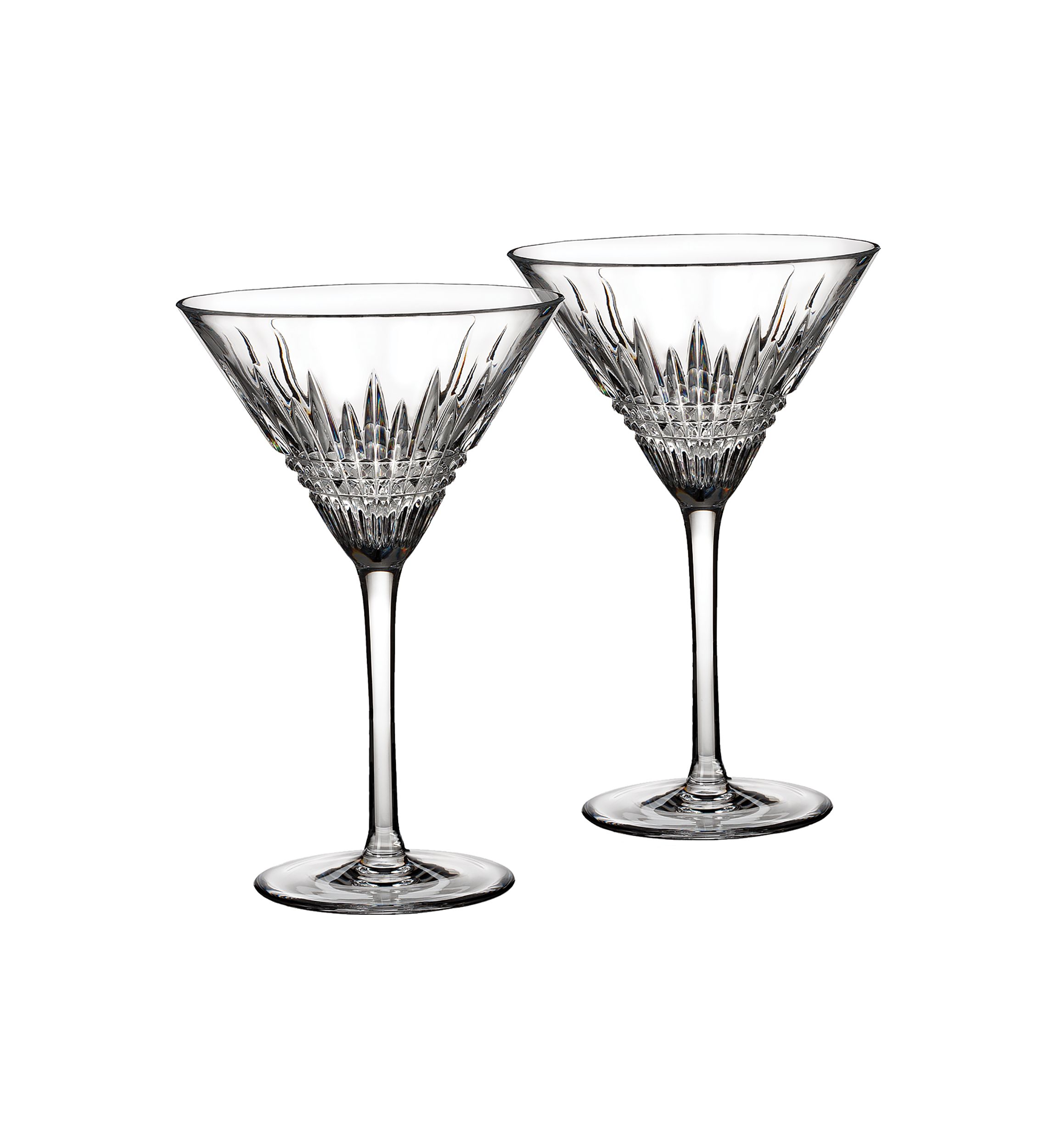 Lismore Diamond Martini Glasses - 9 Ounce, Set of 2