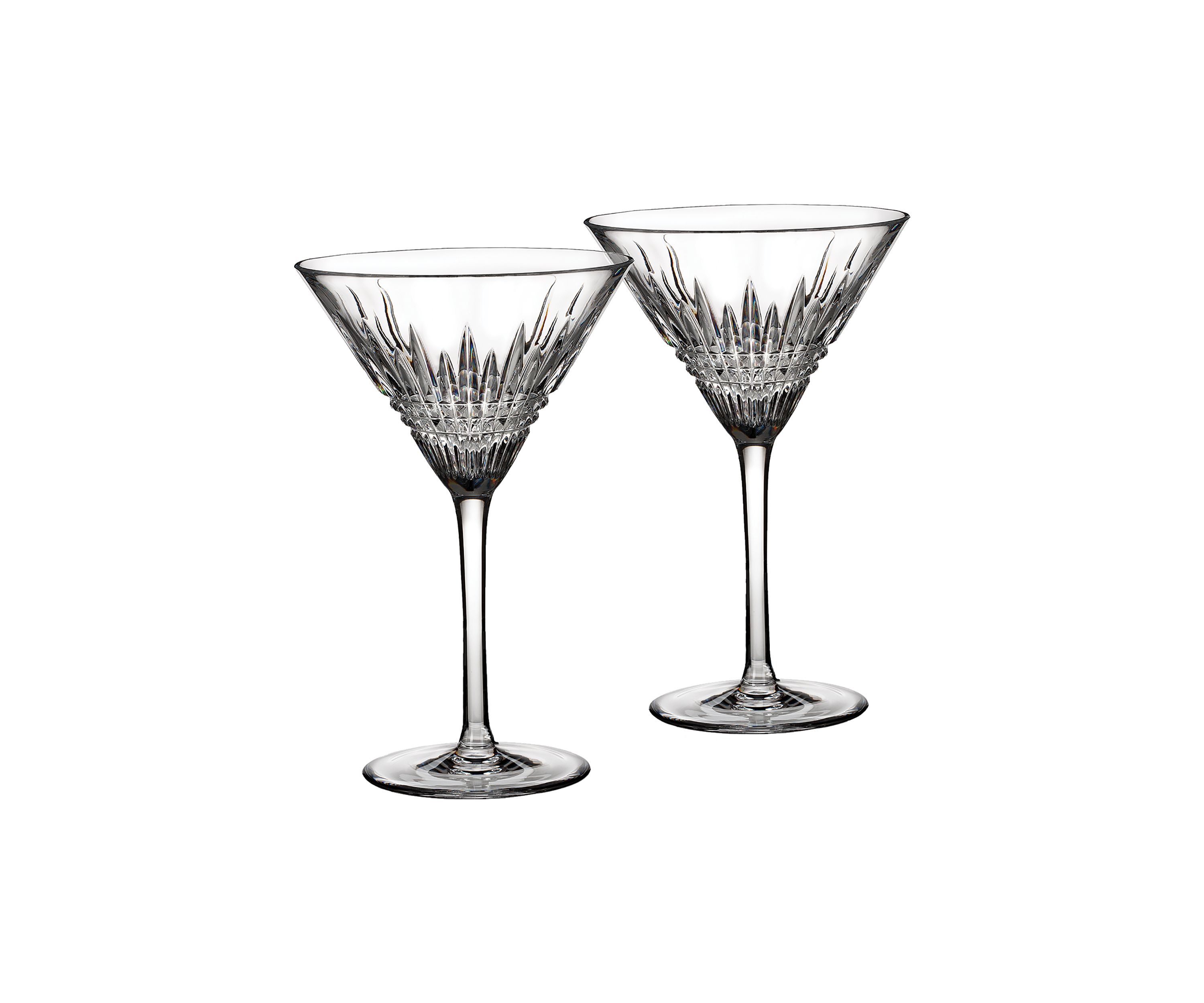 Lismore Diamond Martini Glasses - 9 Ounce, Set of 2