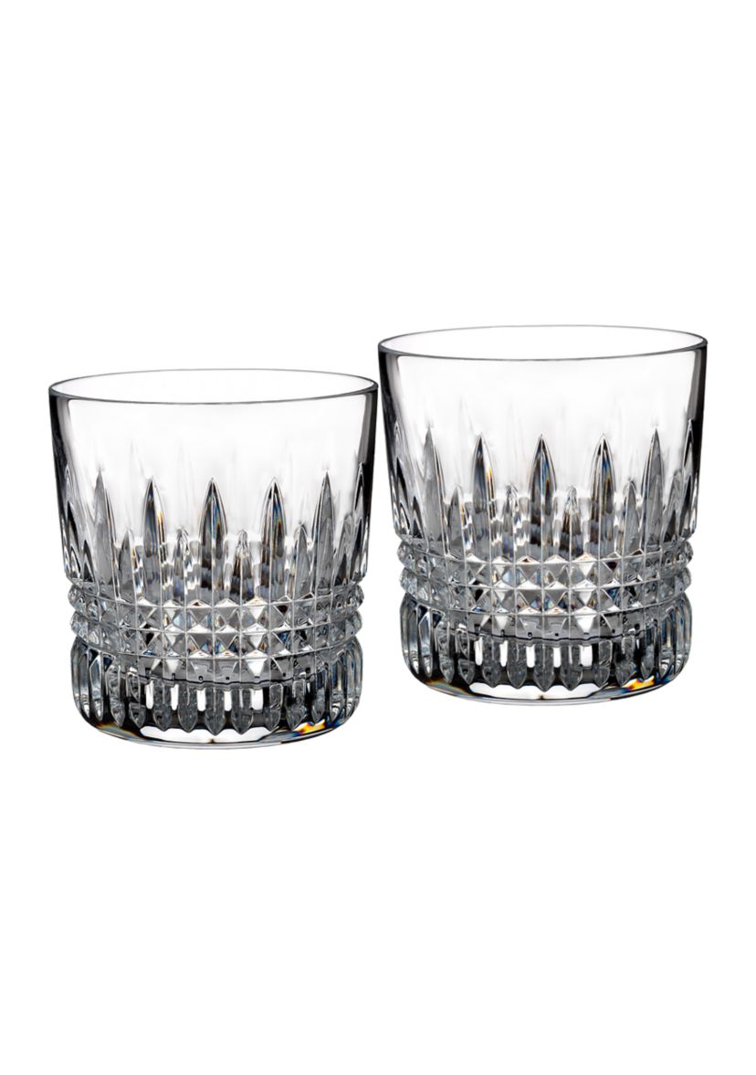 Diamond Tumbler Glasses - 9 Ounce, Set of 2