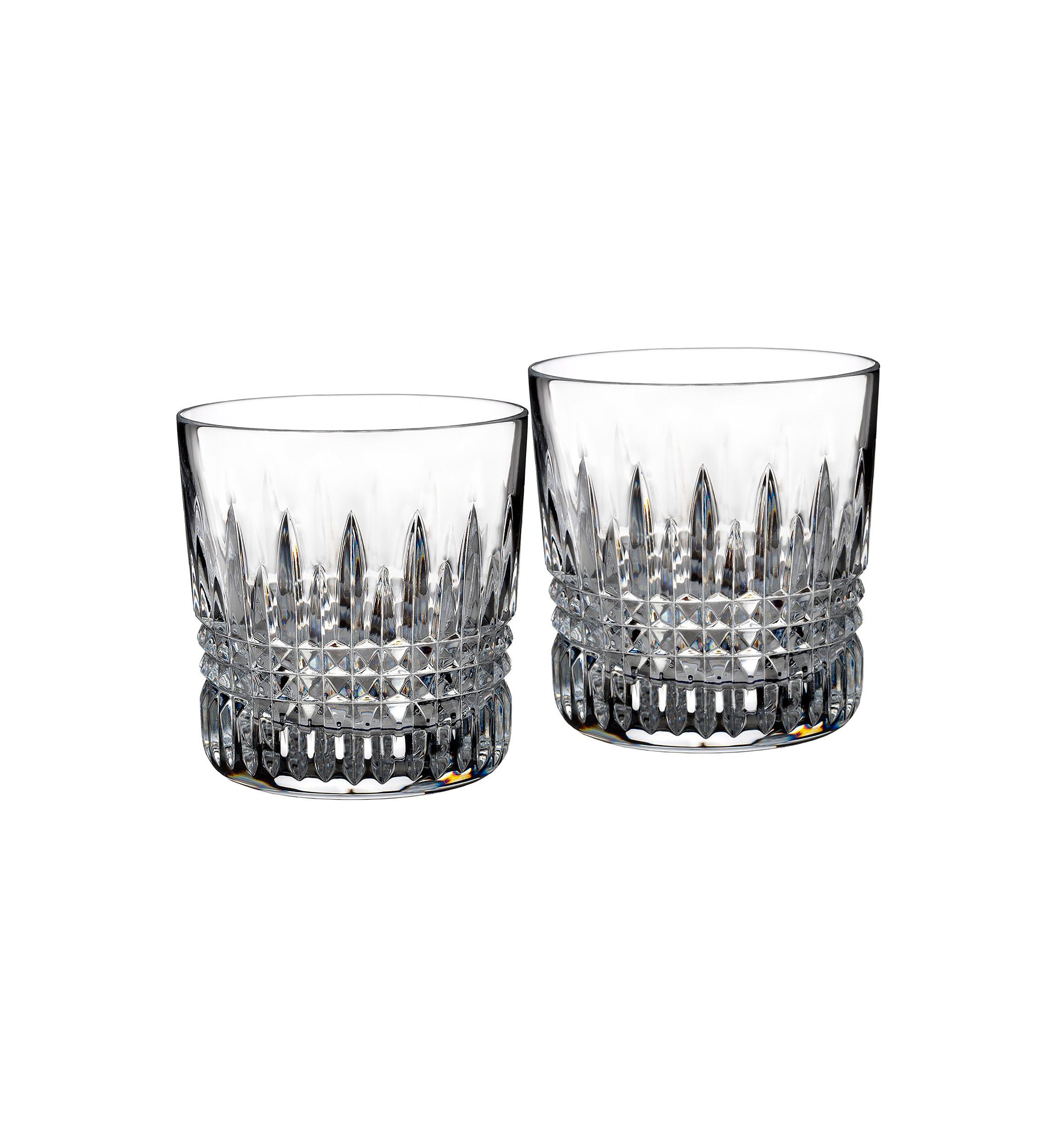 Diamond Tumbler Glasses - 9 Ounce, Set of 2