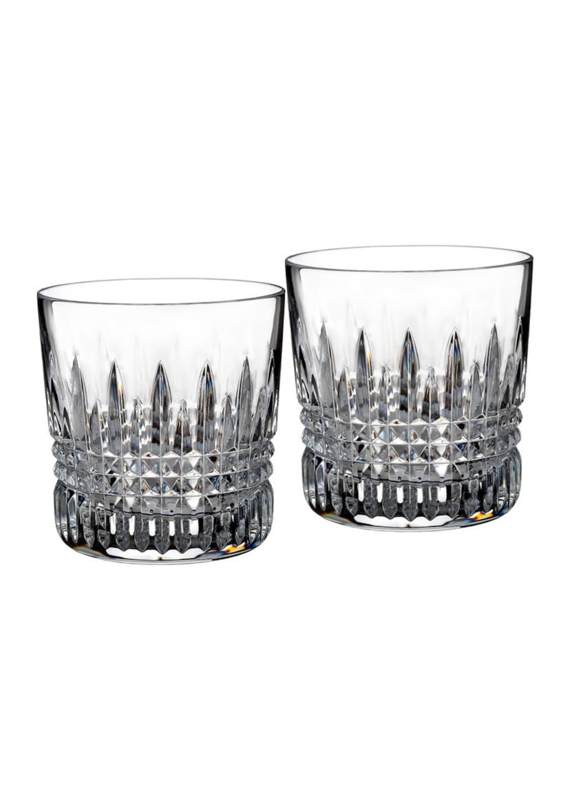 Diamond Tumbler Glasses - 9 Ounce, Set of 2