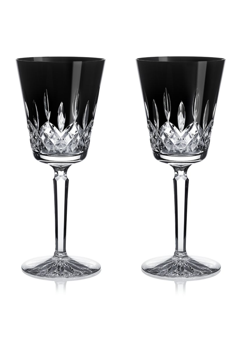 Lismore Black Medium Goblets - Set of 2