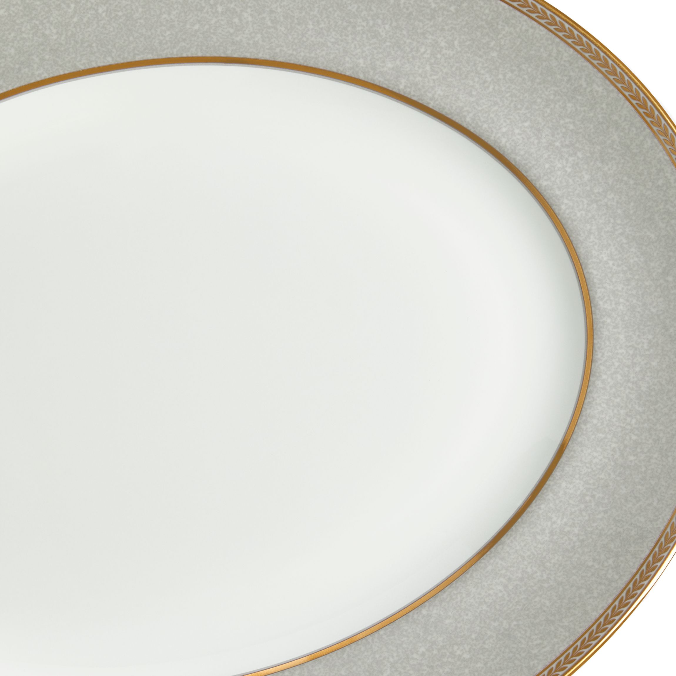 Renaissance Grey Oval Platter 14in