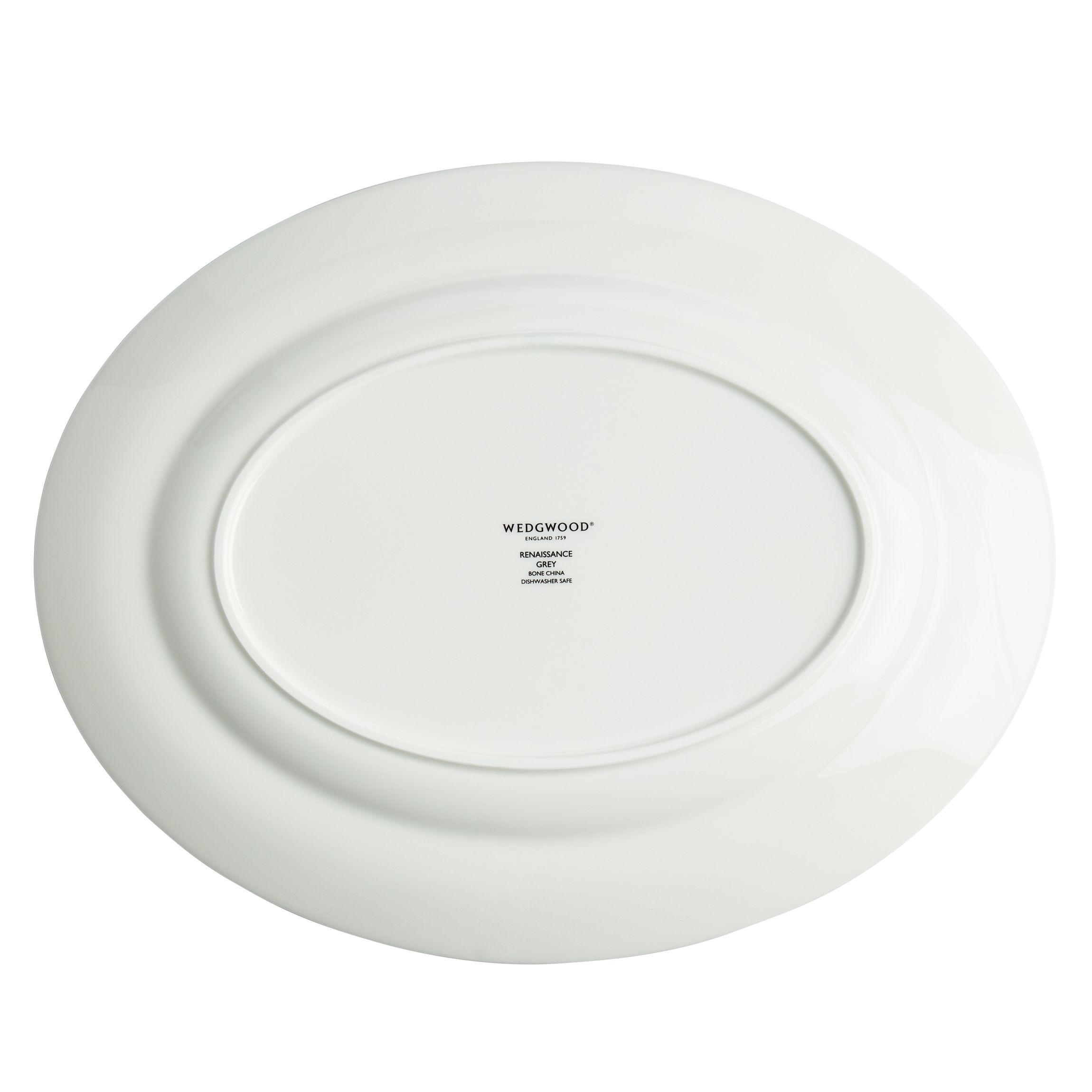 Renaissance Grey Oval Platter 14in