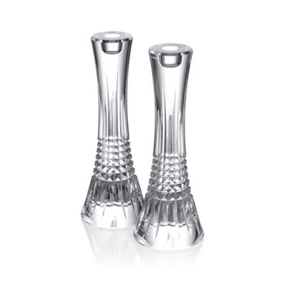 Waterford Lismore Diamond Candlestick 10" Set/2