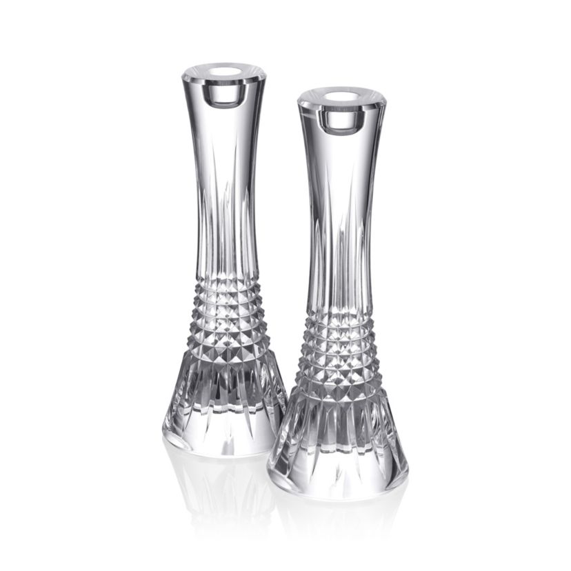Lismore Diamond Candlestick 10" Set/2